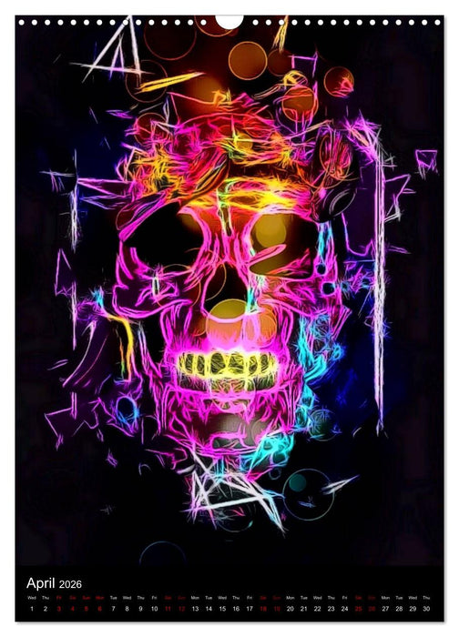 Skulls by Nico Bielow (CALVENDO Monthly Calendar 2026)
