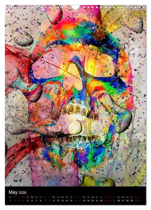 Skulls by Nico Bielow (CALVENDO Monthly Calendar 2026)