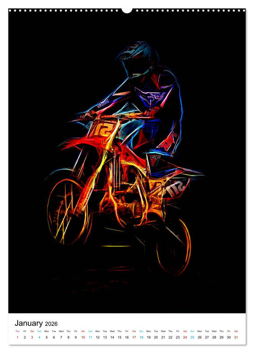 Electrifying Motorcross (CALVENDO Premium-Calendar 2026)