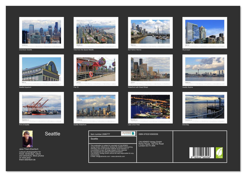 Seattle (CALVENDO Monthly Calendar 2026)