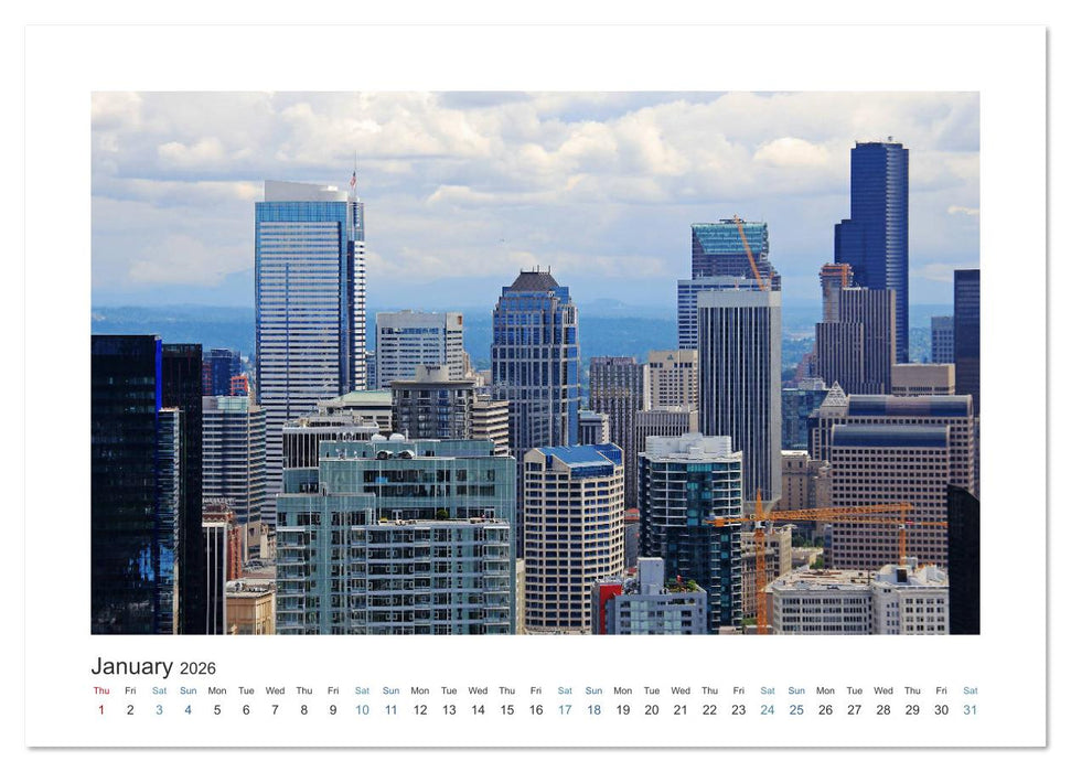 Seattle (CALVENDO Monthly Calendar 2026)