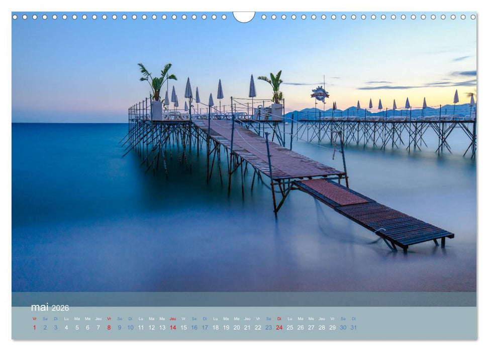 Littoral de la Côte d'Azur (CALVENDO Calendrier mensuel 2026)