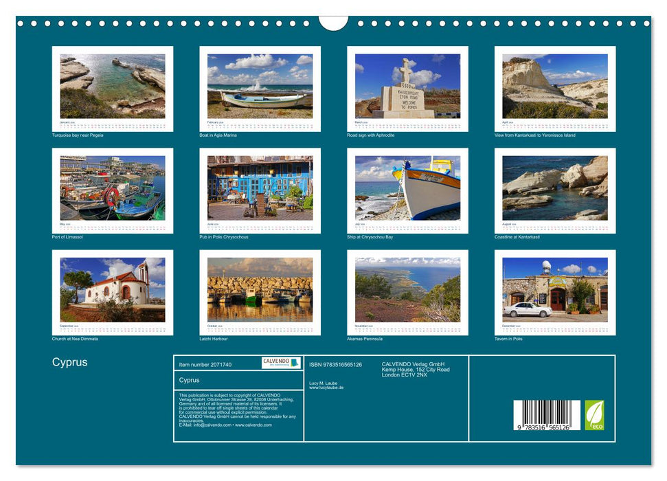 Cyprus (CALVENDO Monthly Calendar 2026)