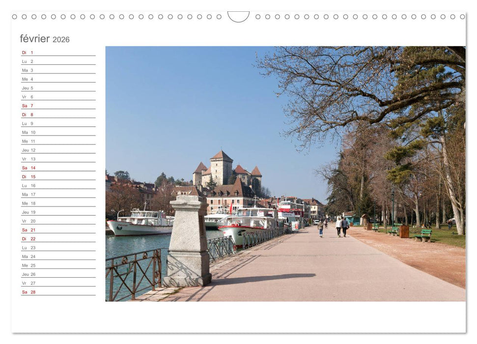 Coup d'œil sur le Lac d'Annecy (CALVENDO Calendrier mensuel 2026)
