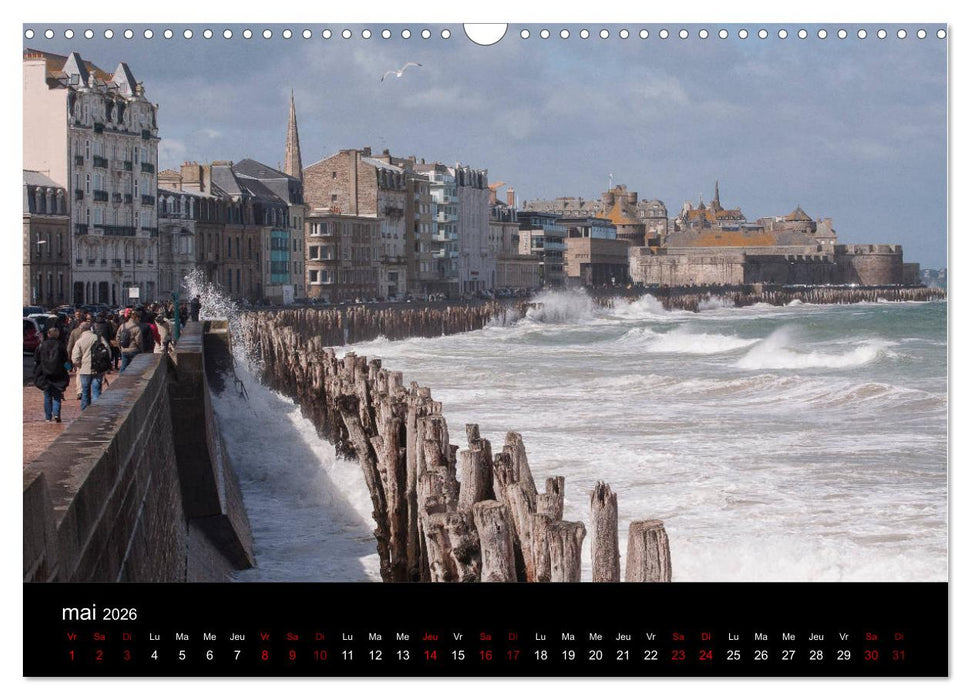 Saint-Malo au fil des mois (CALVENDO Calendrier mensuel 2026)