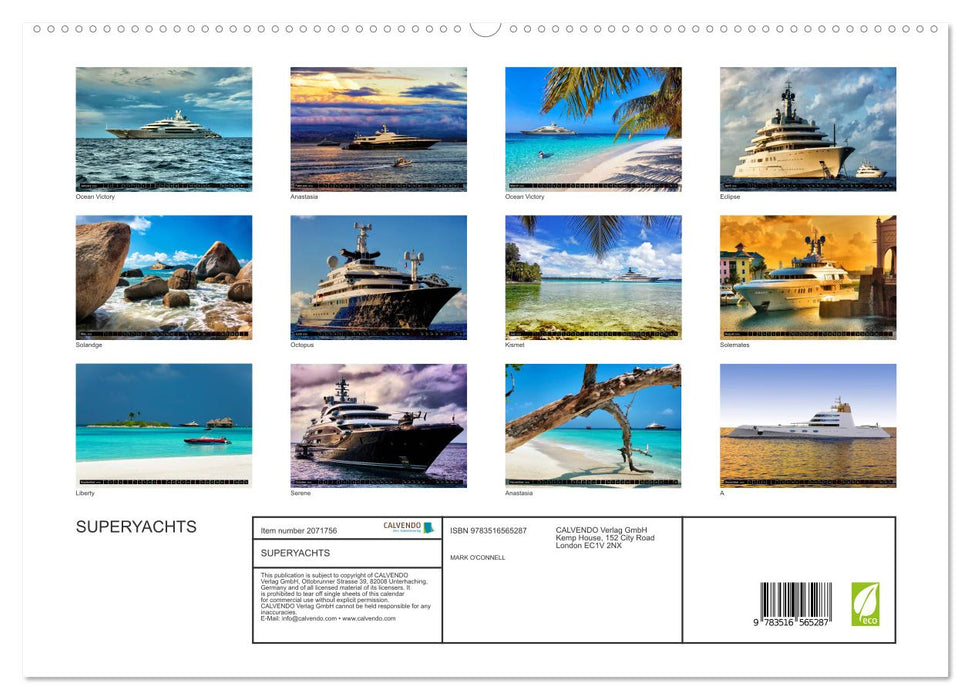 SUPERYACHTS (CALVENDO Premium-Calendar 2026)