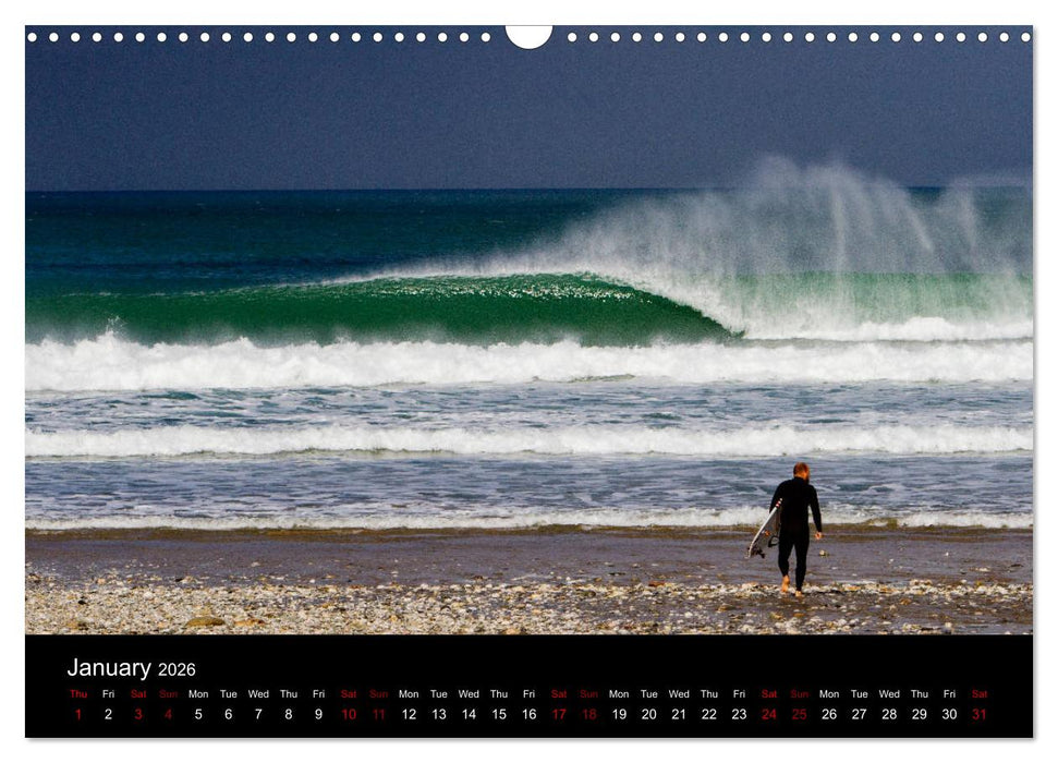 Cornish Surf and Storms (CALVENDO Monthly Calendar 2026)