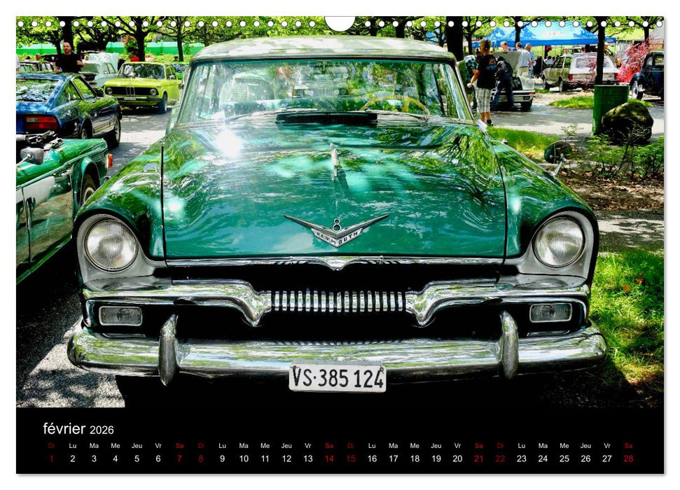 VOITURES VINTAGE (CALVENDO Calendrier mensuel 2026)