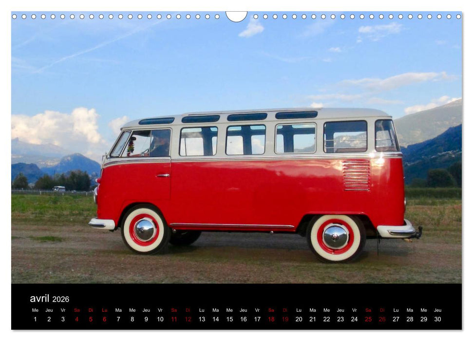 VOITURES VINTAGE (CALVENDO Calendrier mensuel 2026)