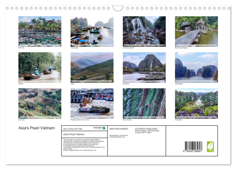 Asia's Pearl Vietnam (CALVENDO Monthly Calendar 2026)