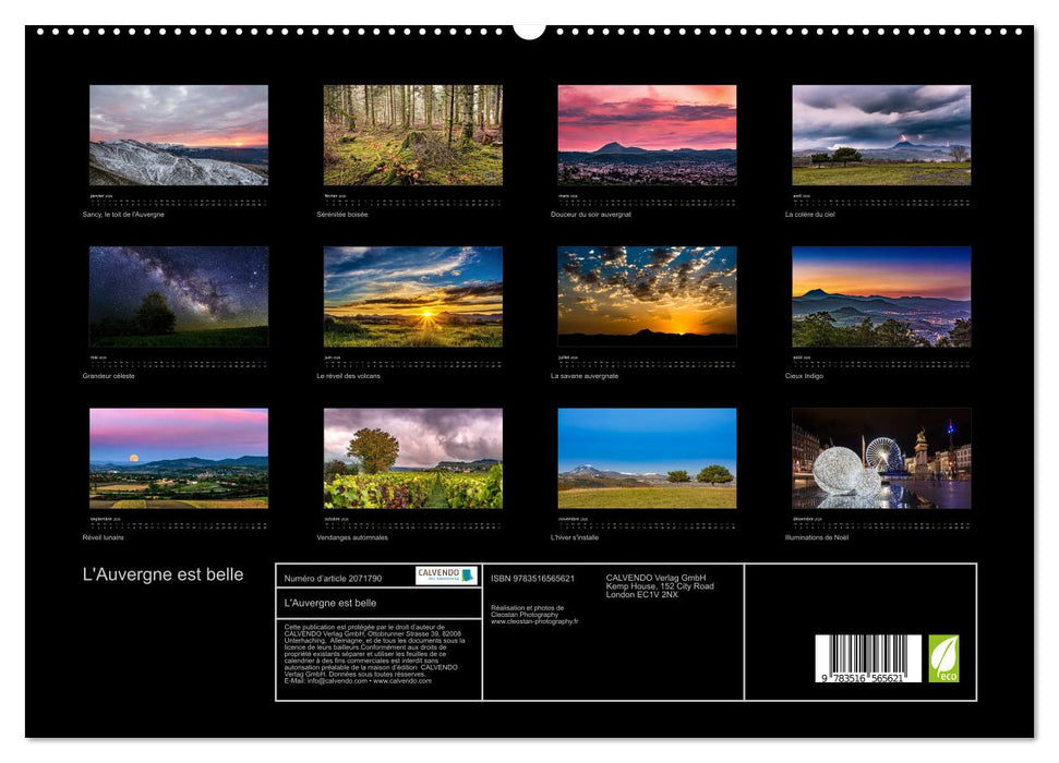 L'Auvergne est belle (CALVENDO Calendrier supérieur 2026)