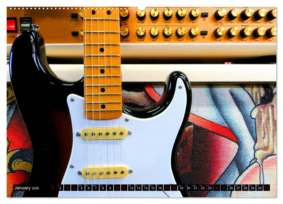Guitars and Amps - Let's Rock (CALVENDO Premium-Calendar 2026)
