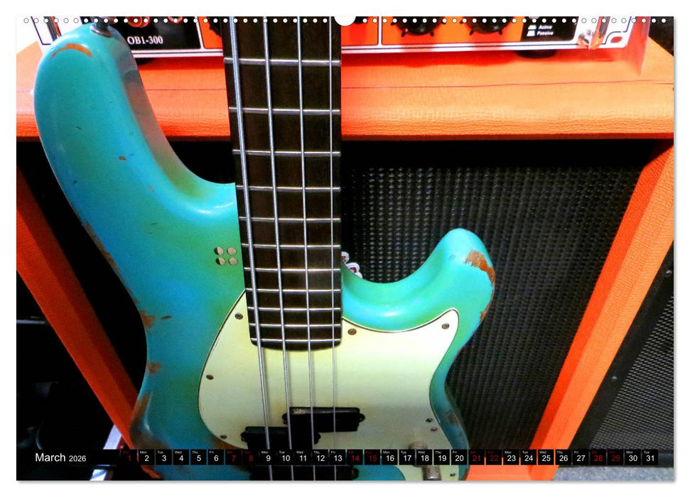 Guitars and Amps - Let's Rock (CALVENDO Premium-Calendar 2026)