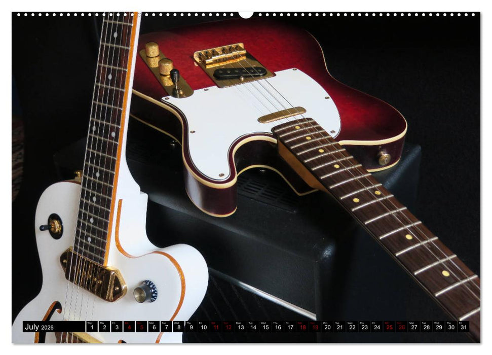 Guitars and Amps - Let's Rock (CALVENDO Premium-Calendar 2026)