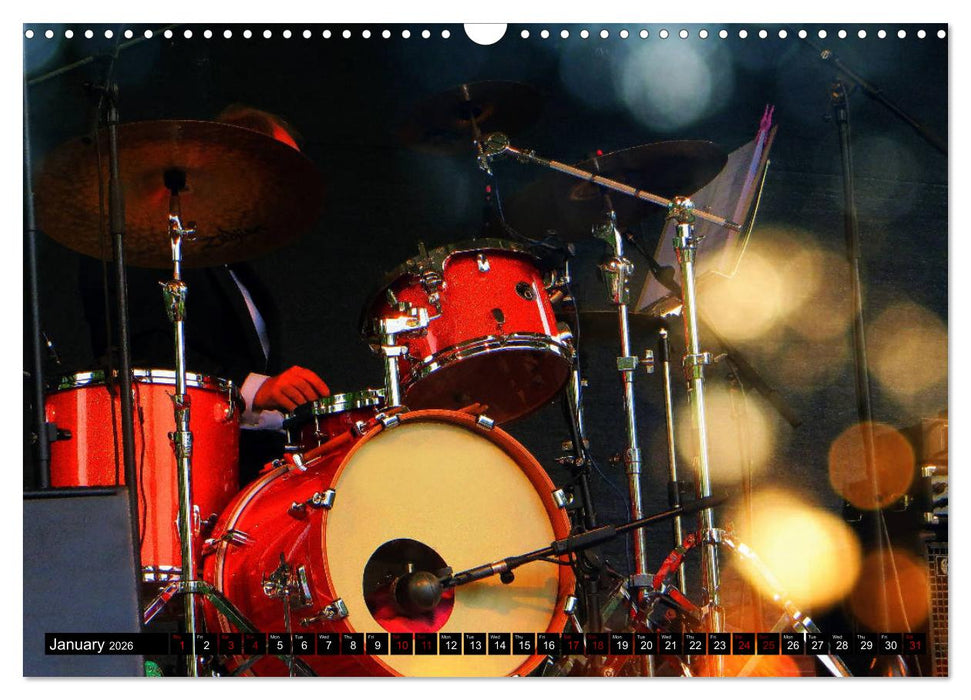 Drums On Stage - Let's Rock (CALVENDO Monthly Calendar 2026)