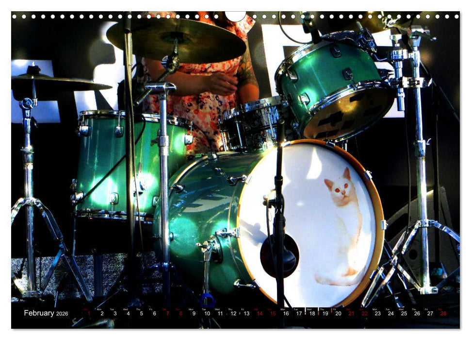 Drums On Stage - Let's Rock (CALVENDO Monthly Calendar 2026)