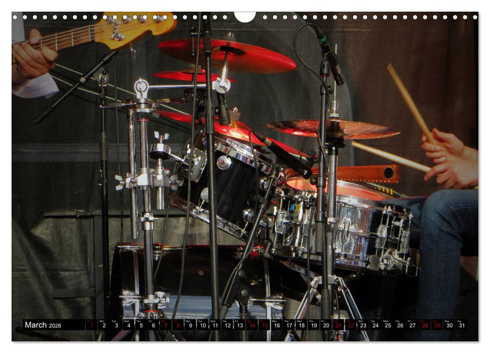 Drums On Stage - Let's Rock (CALVENDO Monthly Calendar 2026)