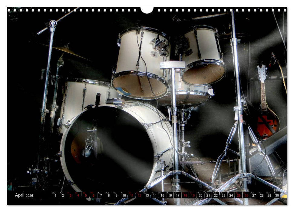 Drums On Stage - Let's Rock (CALVENDO Monthly Calendar 2026)
