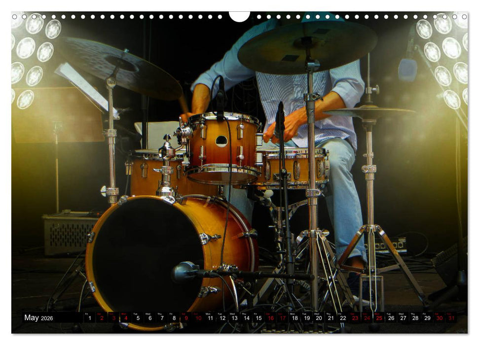 Drums On Stage - Let's Rock (CALVENDO Monthly Calendar 2026)