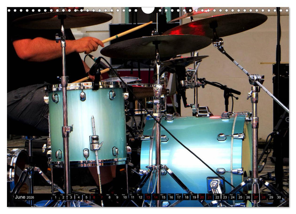 Drums On Stage - Let's Rock (CALVENDO Monthly Calendar 2026)