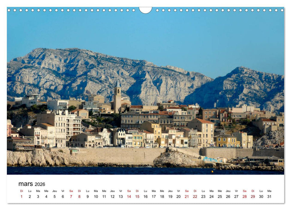 Marseille Côte et Corniche (CALVENDO Calendrier mensuel 2026)