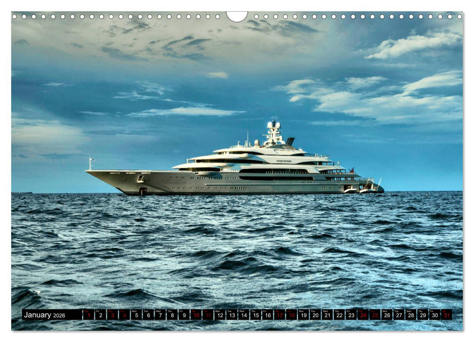 SUPERYACHTS (CALVENDO Monthly Calendar 2026)