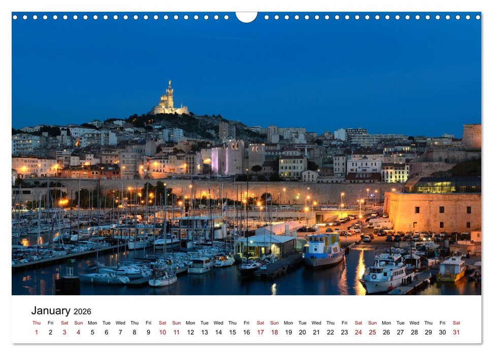Marseille Coast and Corniche (CALVENDO Monthly Calendar 2026)