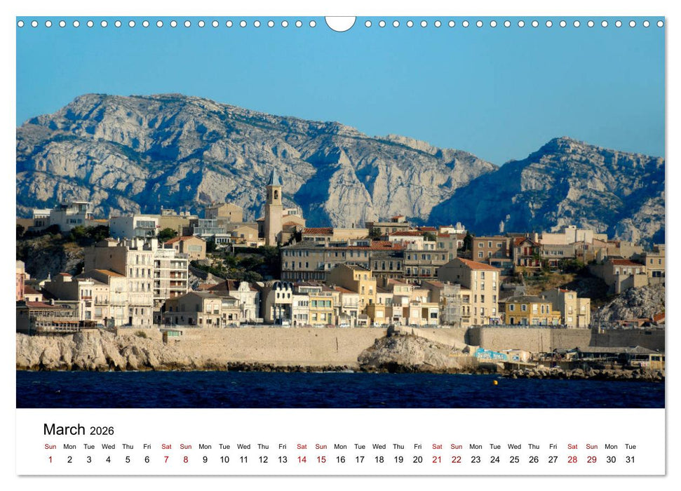 Marseille Coast and Corniche (CALVENDO Monthly Calendar 2026)