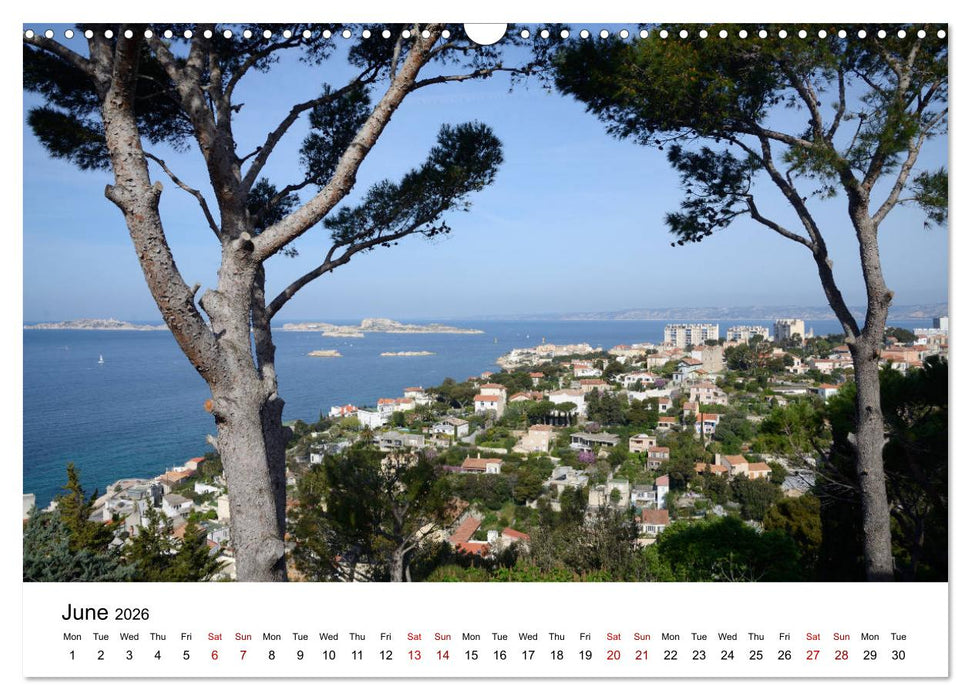 Marseille Coast and Corniche (CALVENDO Monthly Calendar 2026)
