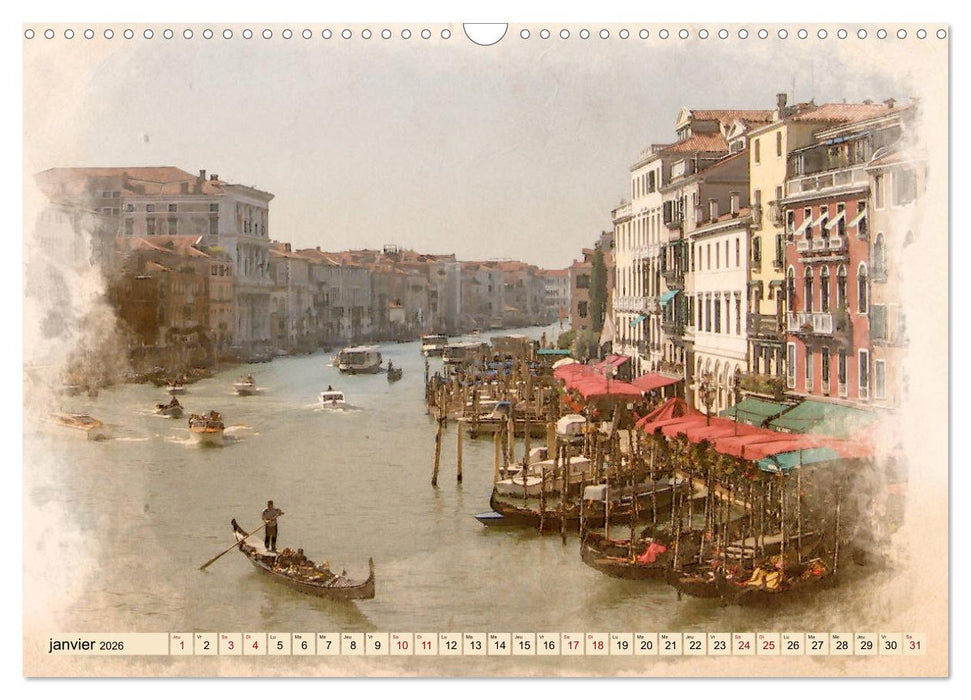 Venise l'éternelle (CALVENDO Calendrier mensuel 2026)