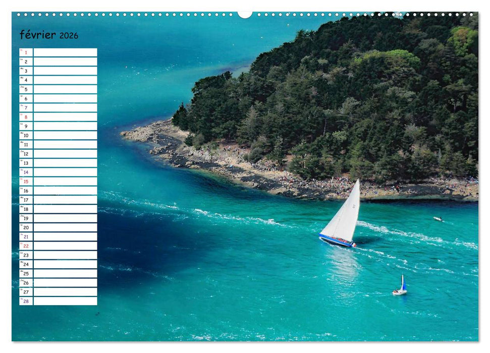 Le Golfe du Morbihan vu du ciel (CALVENDO Calendrier supérieur 2026)