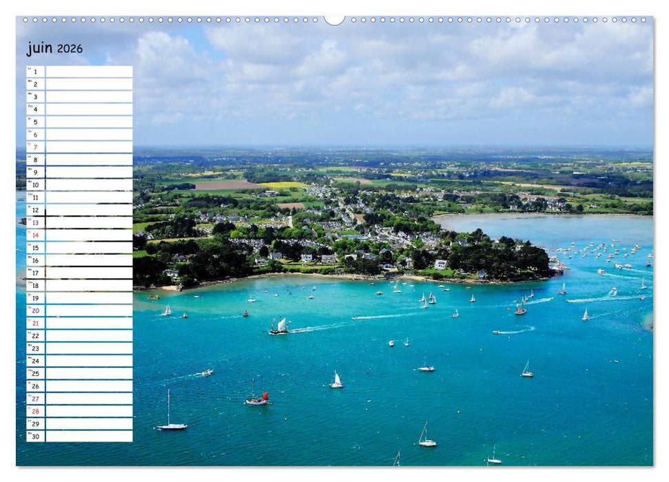 Le Golfe du Morbihan vu du ciel (CALVENDO Calendrier supérieur 2026)