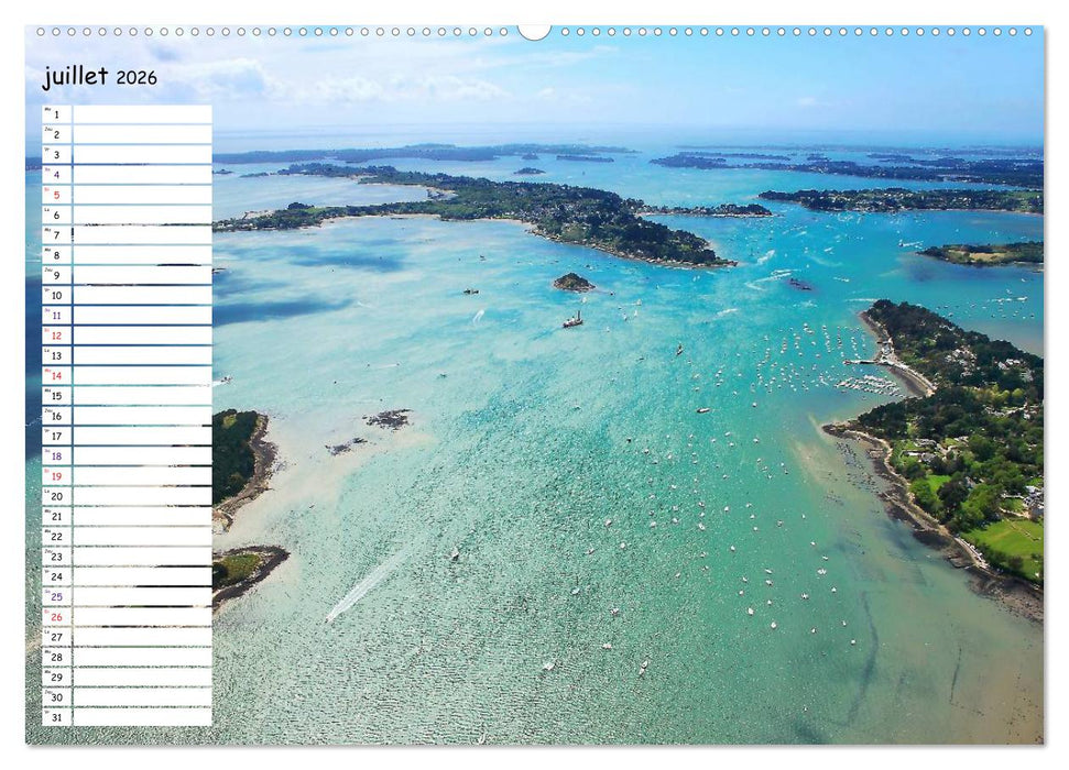 Le Golfe du Morbihan vu du ciel (CALVENDO Calendrier supérieur 2026)