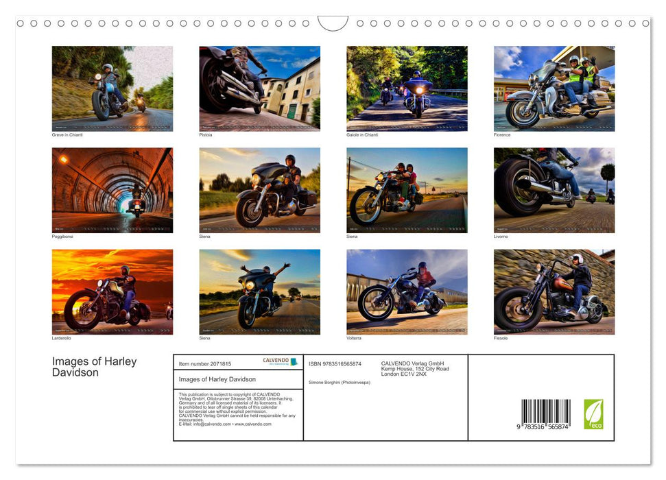 Images of Harley Davidson (CALVENDO Monthly Calendar 2026)