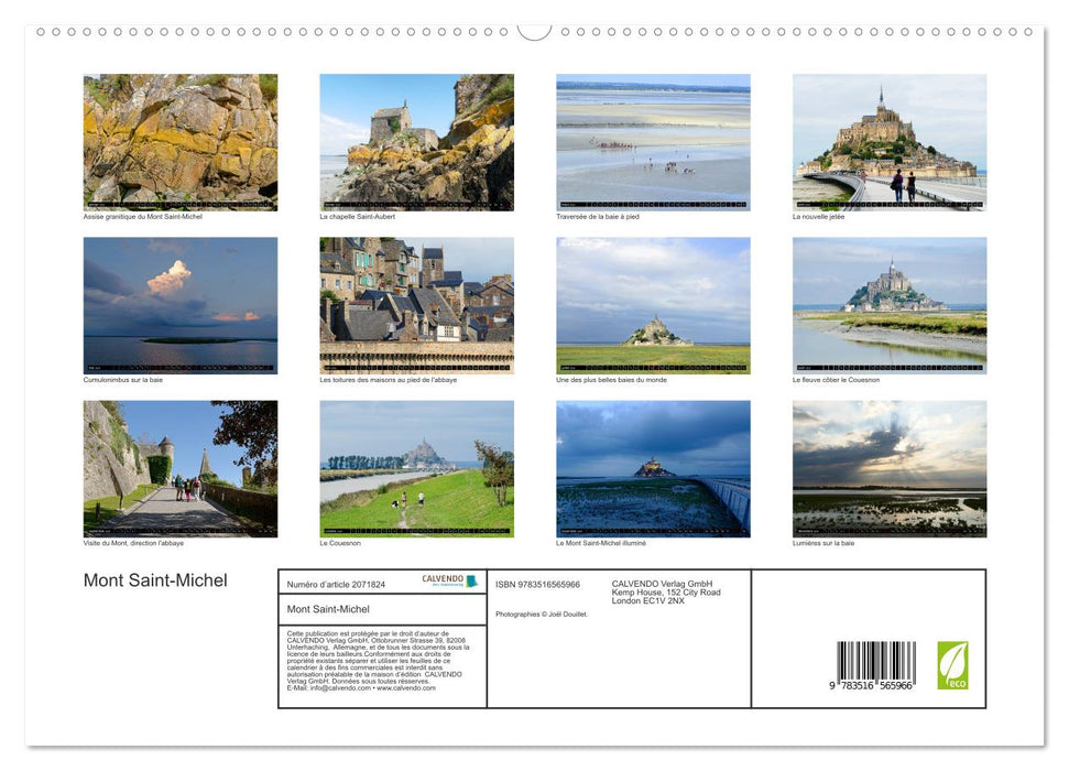 Mont Saint-Michel (CALVENDO Calendrier supérieur 2026)