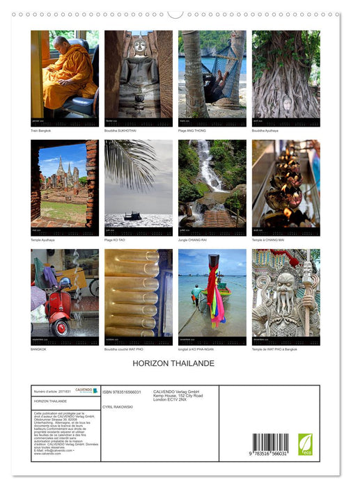 HORIZON THAILANDE (CALVENDO Calendrier supérieur 2026)