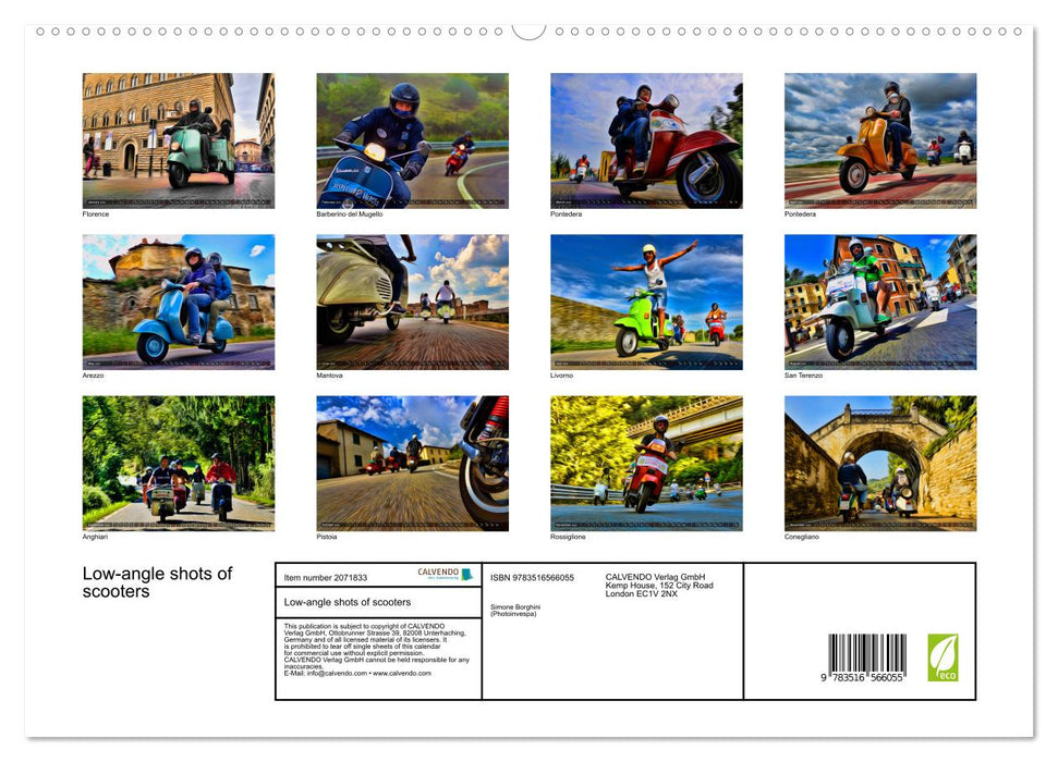 Low-angle shots of scooters (CALVENDO Premium-Calendar 2026)