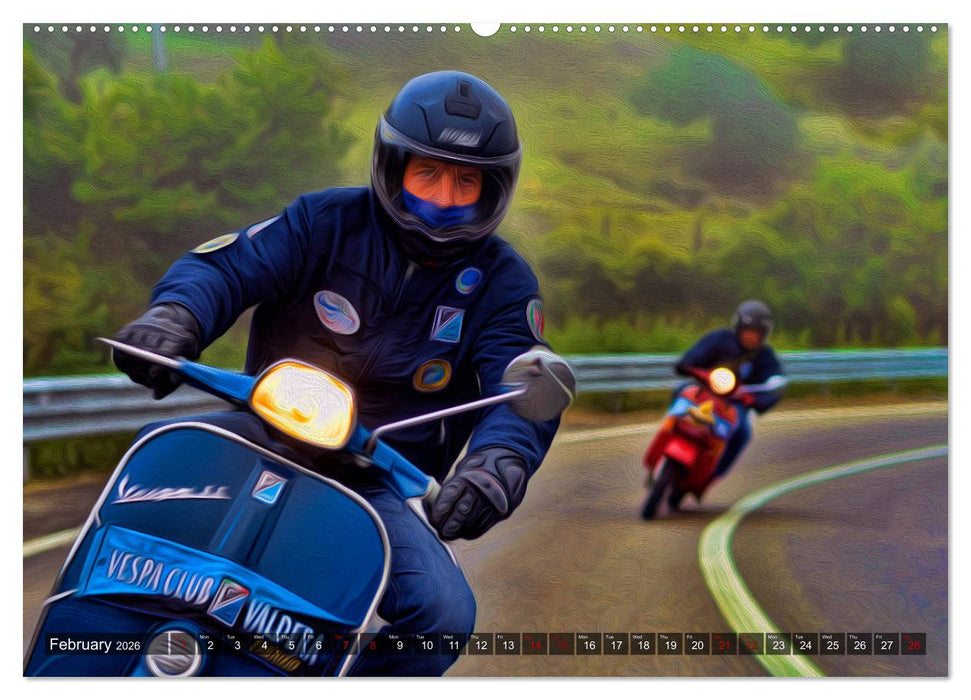 Low-angle shots of scooters (CALVENDO Premium-Calendar 2026)