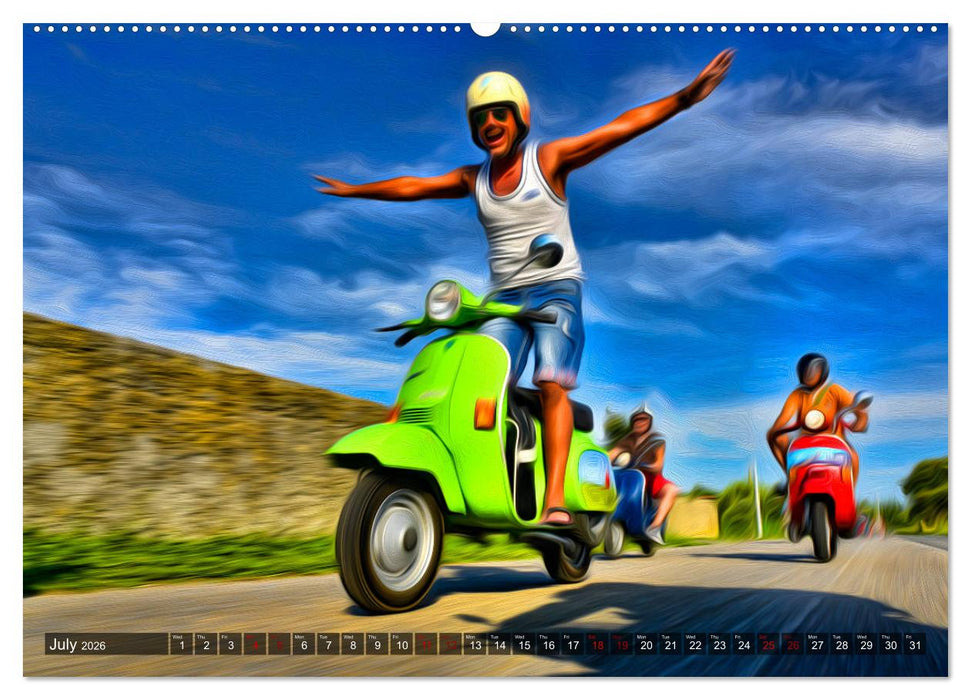 Low-angle shots of scooters (CALVENDO Premium-Calendar 2026)