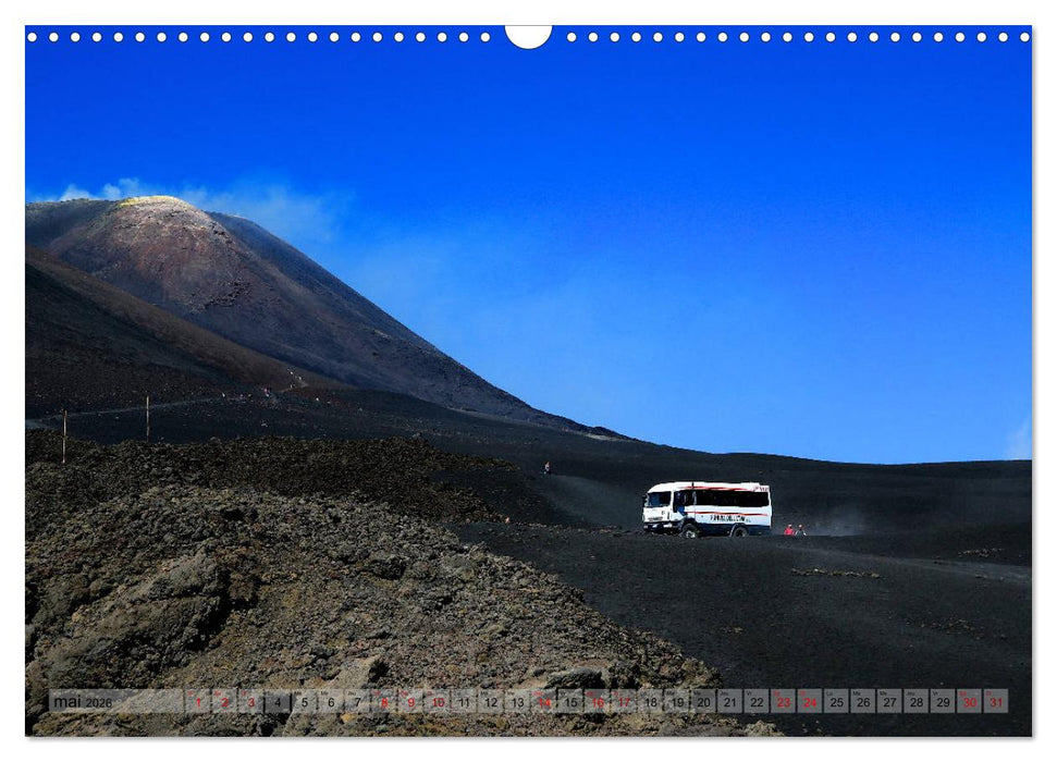 Sicile, la terre d'aventure entre la mer et les volcans (CALVENDO Calendrier mensuel 2026)