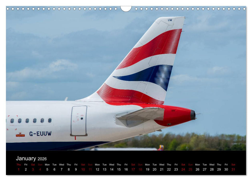 Commercial Airlines (CALVENDO Monthly Calendar 2026)