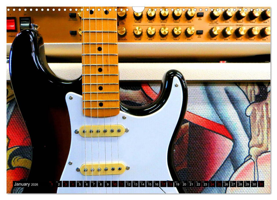Guitars and Amps - Let's Rock (CALVENDO Monthly Calendar 2026)