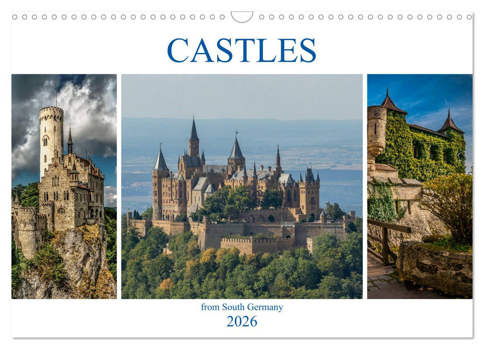 Castles from South Germany (CALVENDO Monthly Calendar 2026)