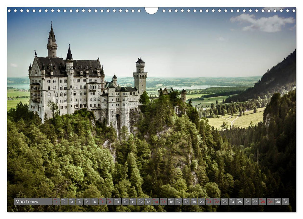 Castles from South Germany (CALVENDO Monthly Calendar 2026)
