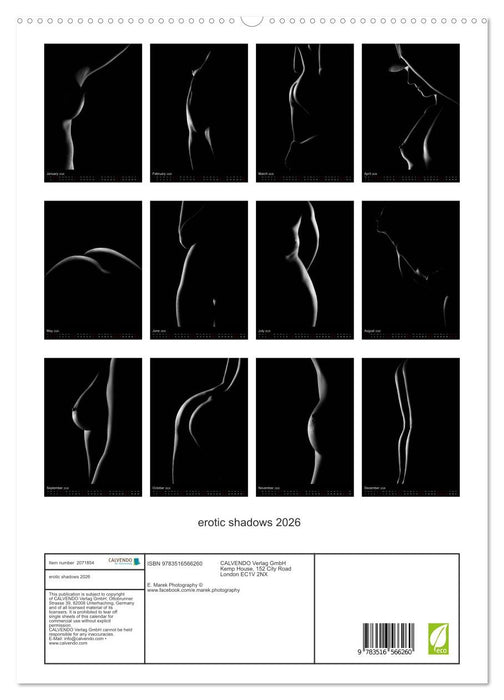 erotic shadows 2026 (CALVENDO Premium-Calendar 2026)