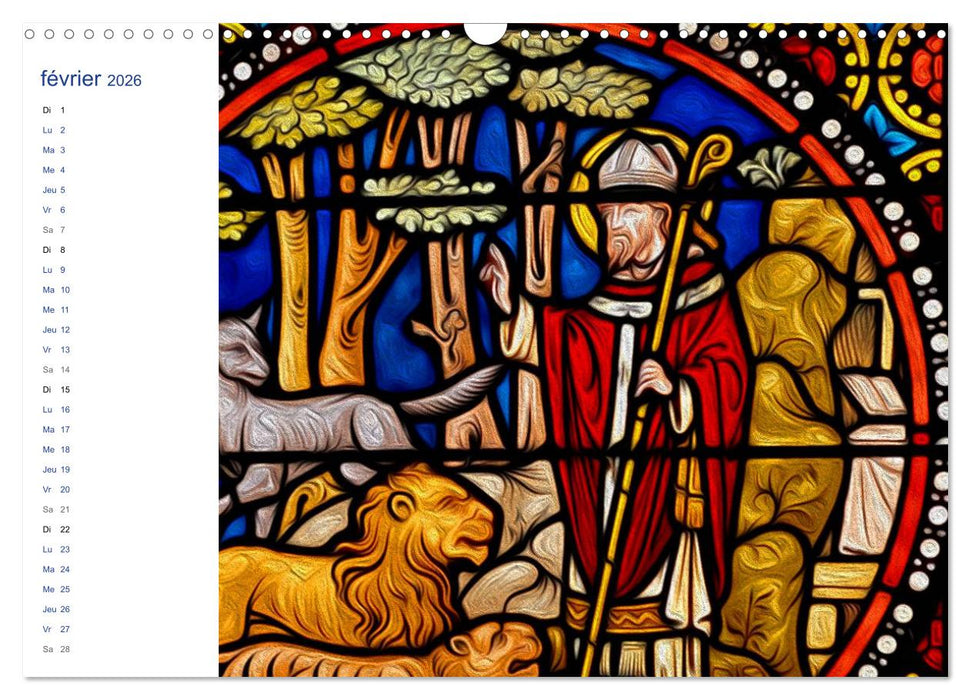 LES VITRAUX (CALVENDO Calendrier mensuel 2026)