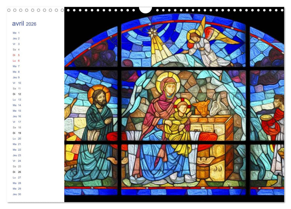 LES VITRAUX (CALVENDO Calendrier mensuel 2026)