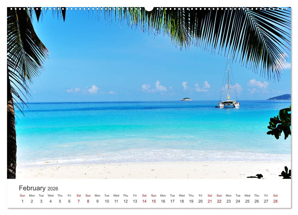 Dreamy Beaches of the Seychelles (CALVENDO Premium-Calendar 2026)