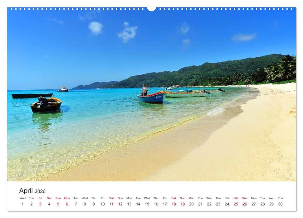 Dreamy Beaches of the Seychelles (CALVENDO Premium-Calendar 2026)