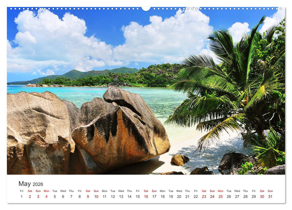 Dreamy Beaches of the Seychelles (CALVENDO Premium-Calendar 2026)